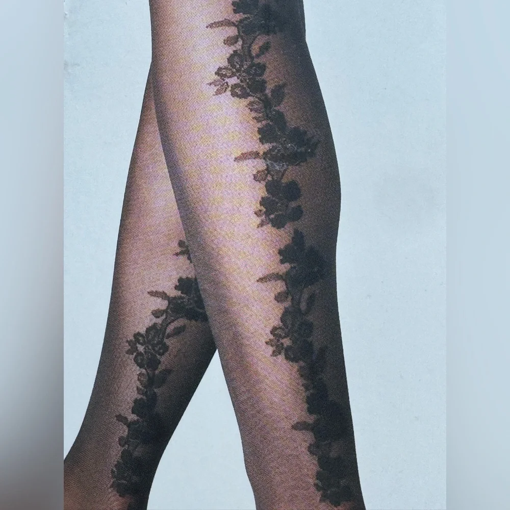 A New Day Black Thigh Highs with Stylish Back Design - Picture 2 of 5